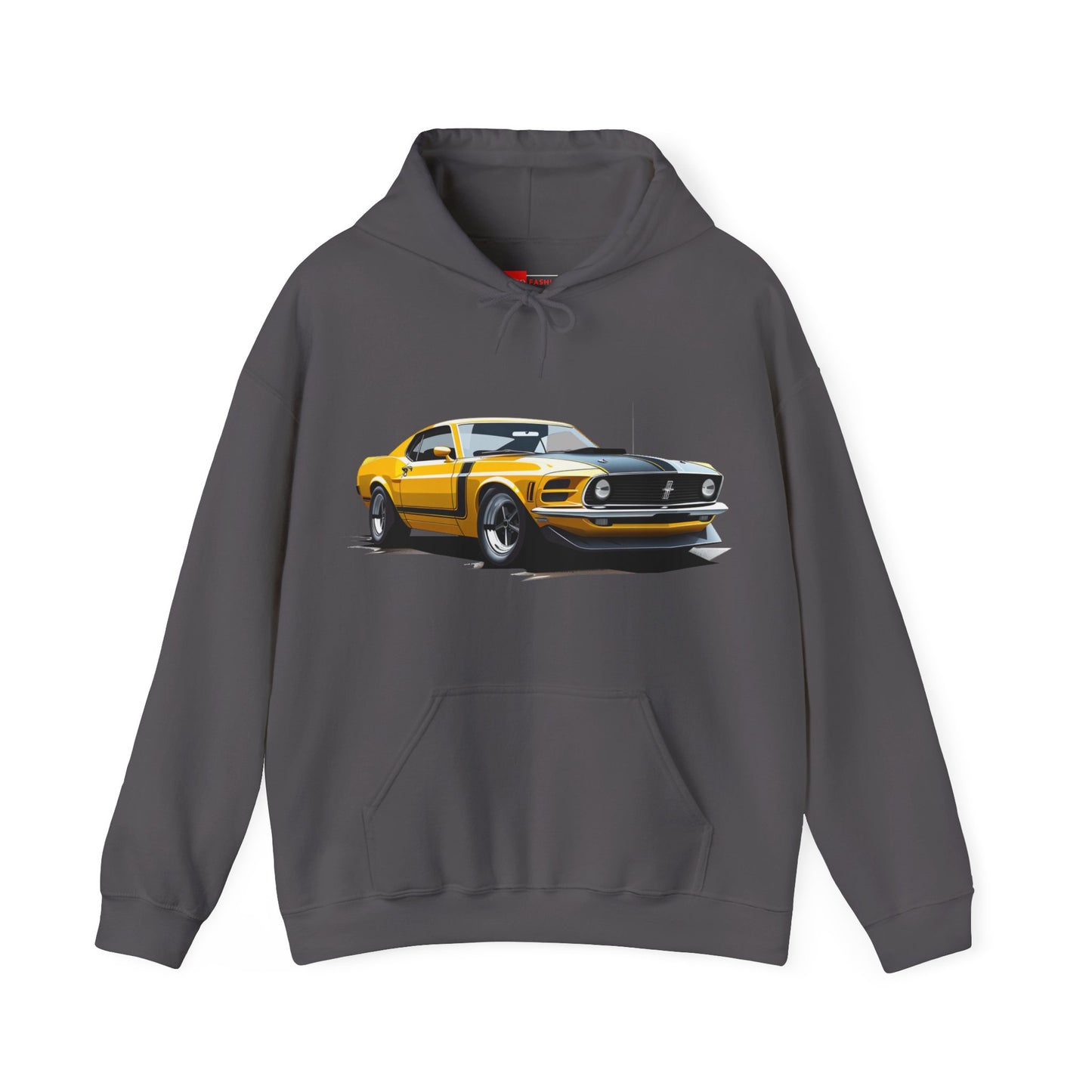 Yellow Vintage Mustang Hoodie - FMB302-UH002