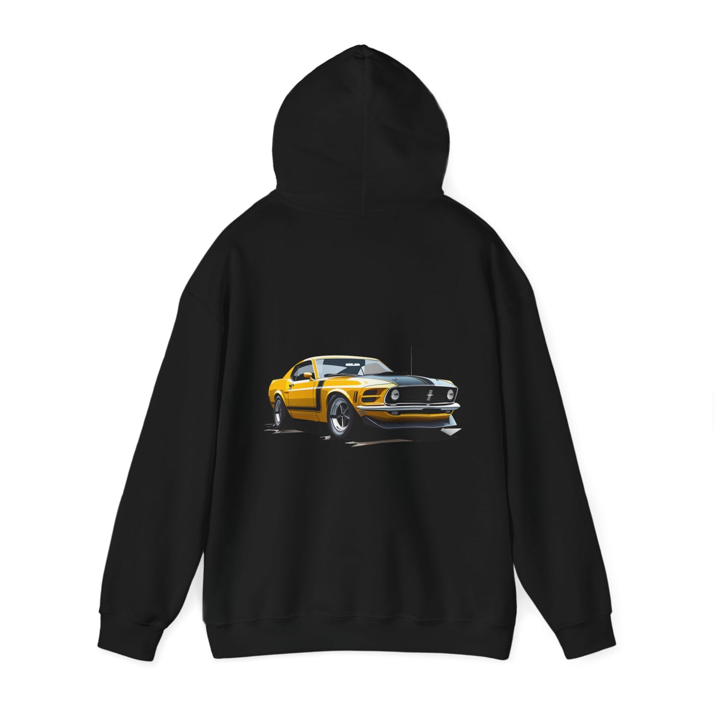 Yellow Vintage Mustang Hoodie - FMB302-UH002