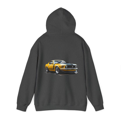 Yellow Vintage Mustang Hoodie - FMB302-UH002