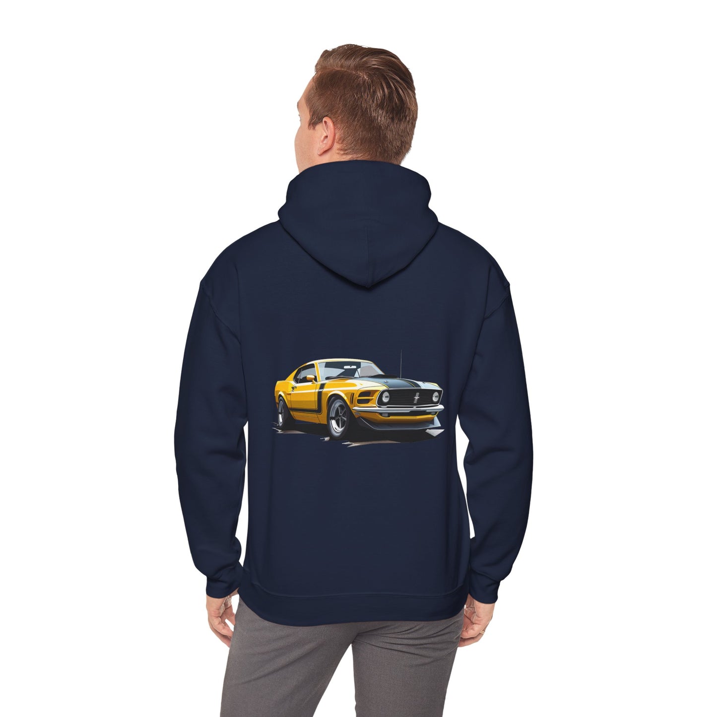 Yellow Vintage Mustang Hoodie - FMB302-UH002