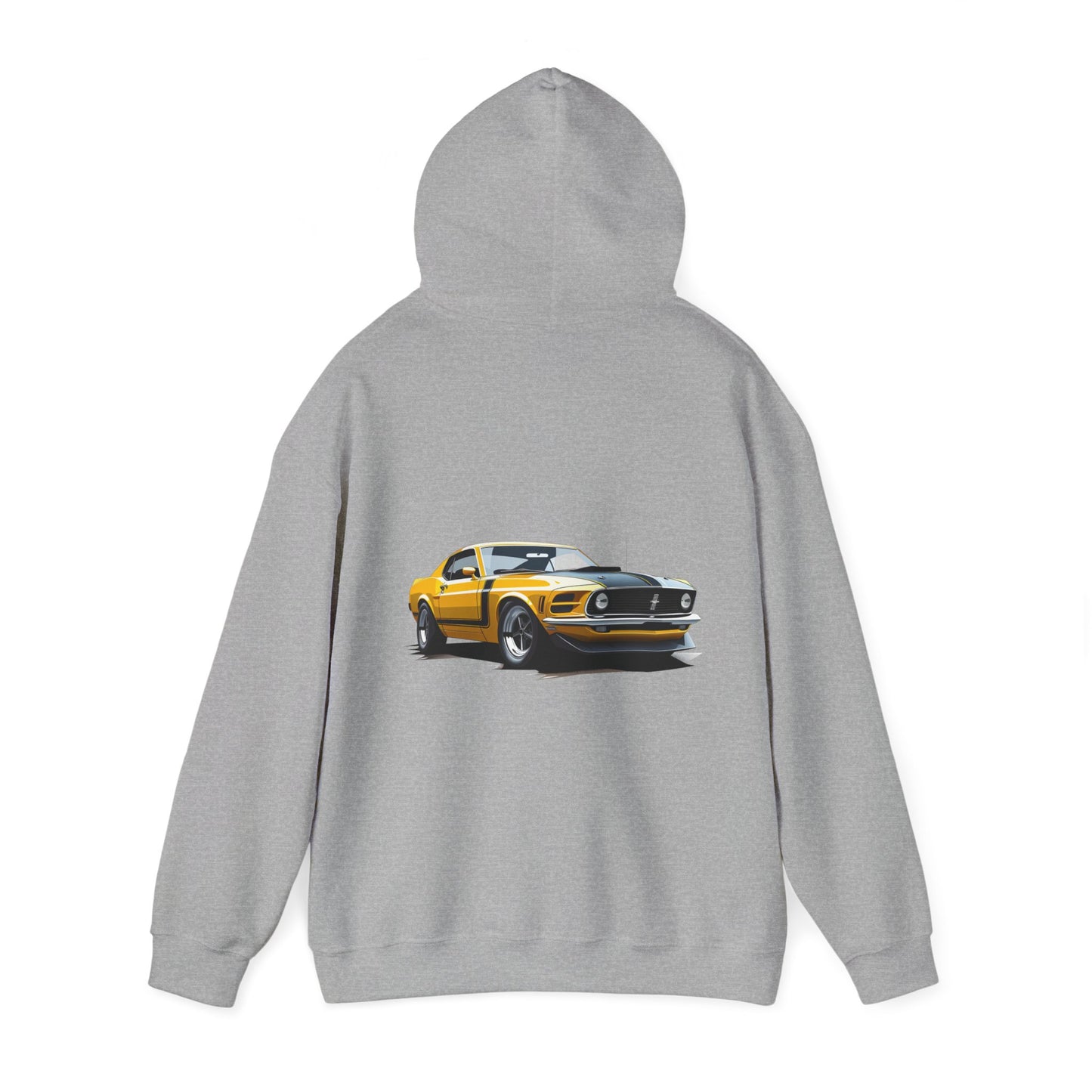 Yellow Vintage Mustang Hoodie - FMB302-UH002