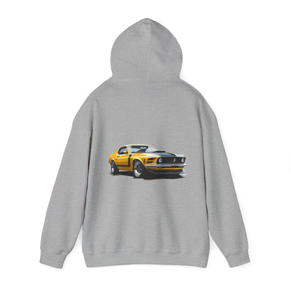 Yellow Vintage Mustang Hoodie - FMB302-UH002