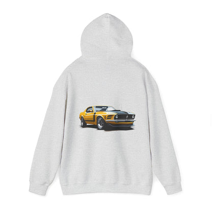 Yellow Vintage Mustang Hoodie - FMB302-UH002