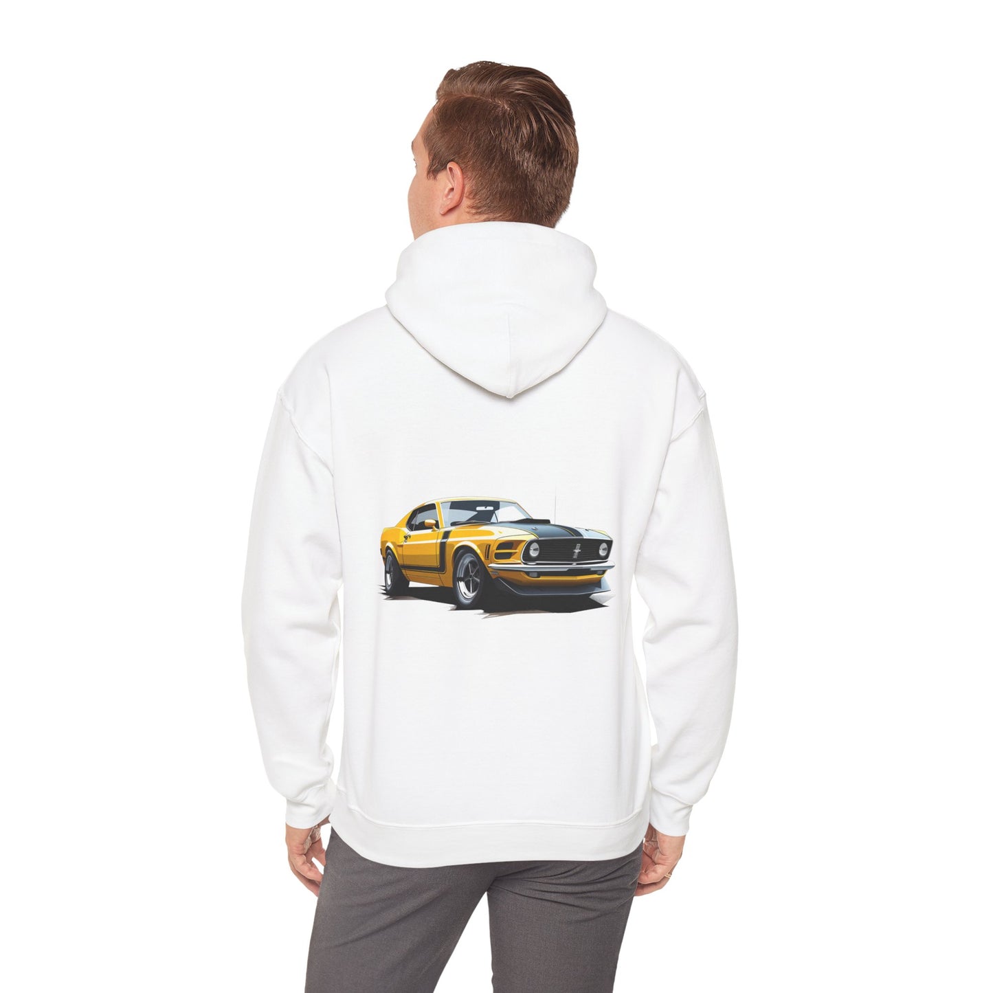 Yellow Vintage Mustang Hoodie - FMB302-UH002