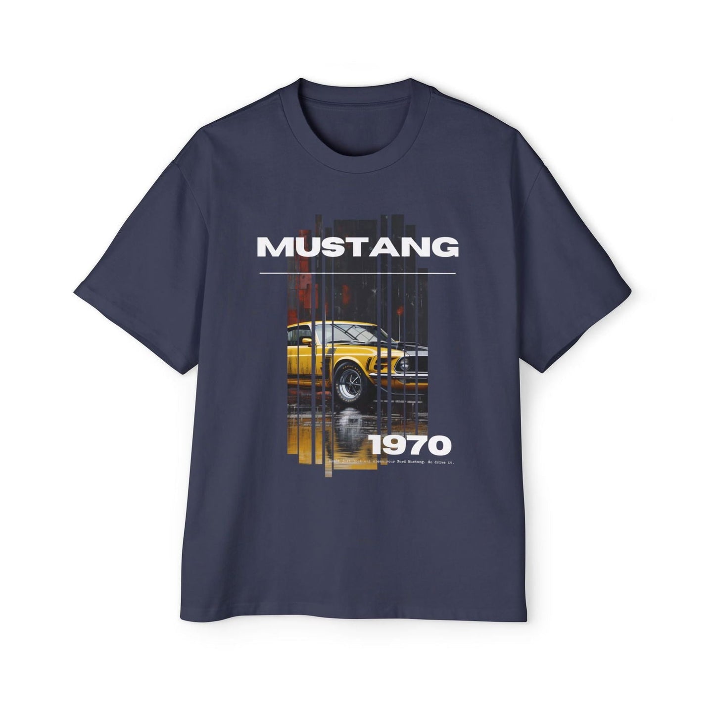1970 Ford Mustang Boss 302 Oversized T-Shirt - Vintage Muscle Car Apparel - FMB - M006 - Petrosexuals