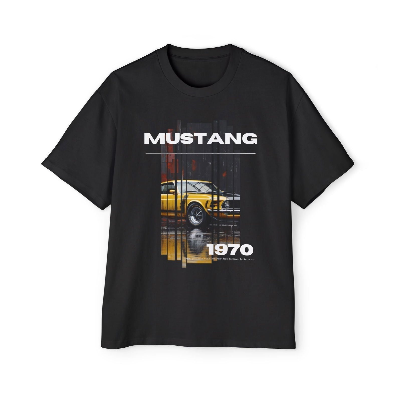 1970 Ford Mustang Boss 302 Oversized T-Shirt - Vintage Muscle Car Apparel - FMB - M006 - Petrosexuals