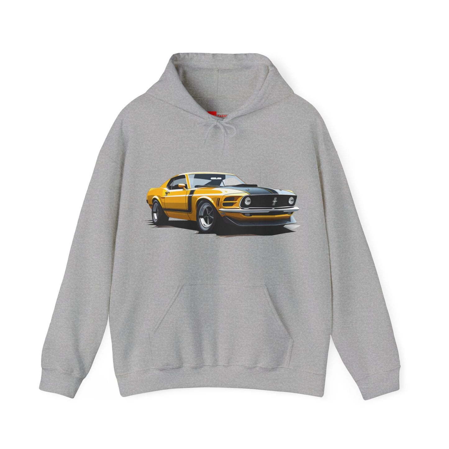 Yellow Vintage Mustang Hoodie - FMB302-UH002