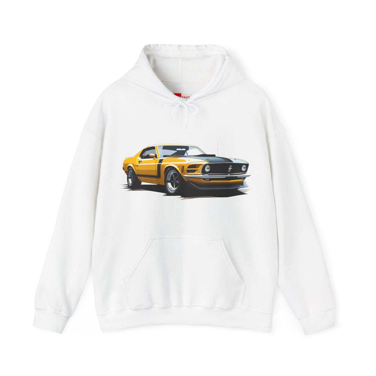 Yellow Vintage Mustang Hoodie - FMB302-UH002