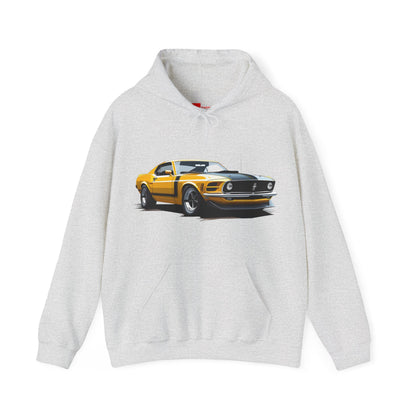 Yellow Vintage Mustang Hoodie - FMB302-UH002