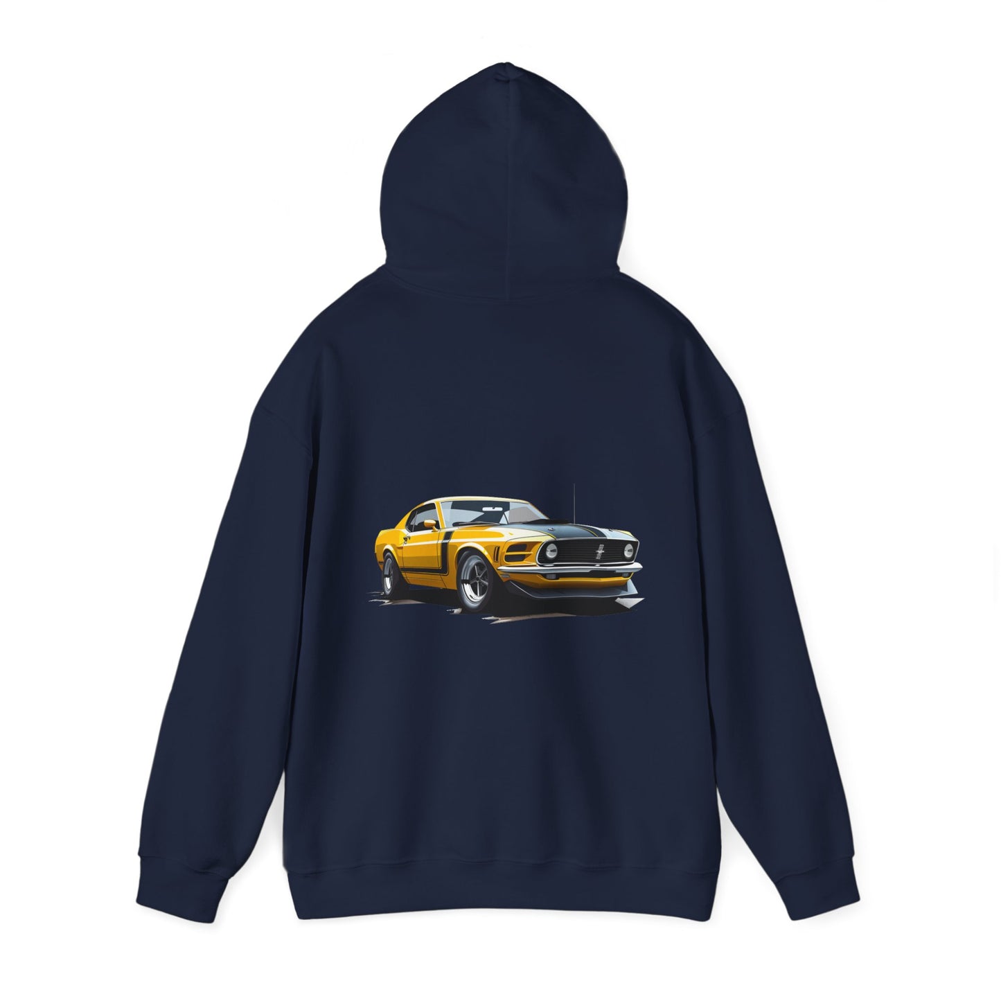 Yellow Vintage Mustang Hoodie - FMB302-UH002