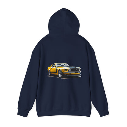 Yellow Vintage Mustang Hoodie - FMB302-UH002