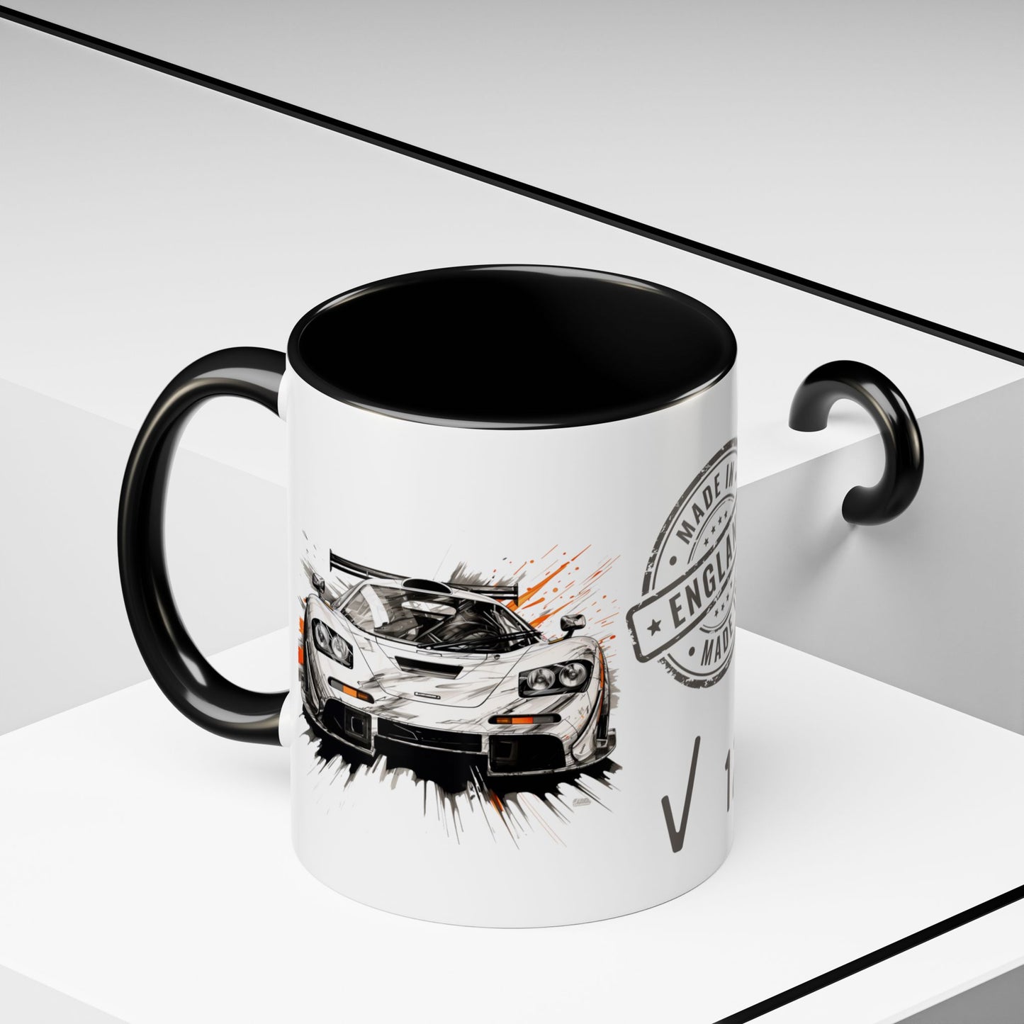 V12 British Supercar Art Accent Coffee Mug, 11oz mug