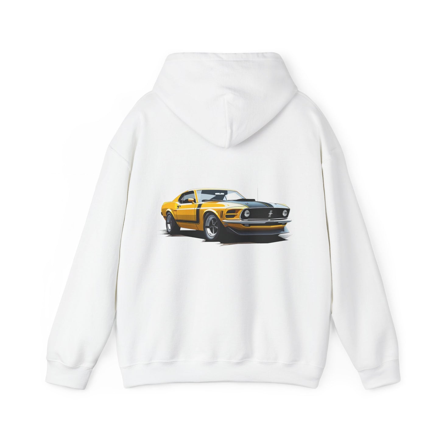 Yellow Vintage Mustang Hoodie - FMB302-UH002