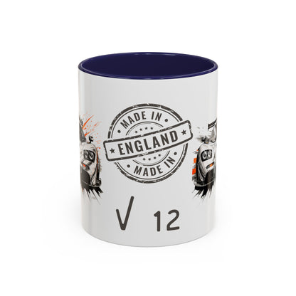 V12 British Supercar Art Accent Coffee Mug, 11oz mug