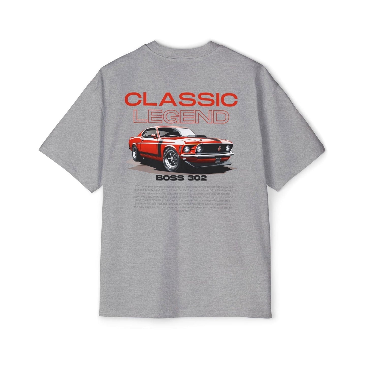 Classic Red Ford Mustang Oversized T-Shirt | Vintage Muscle Car Apparel - FMB - M001 - Petrosexuals