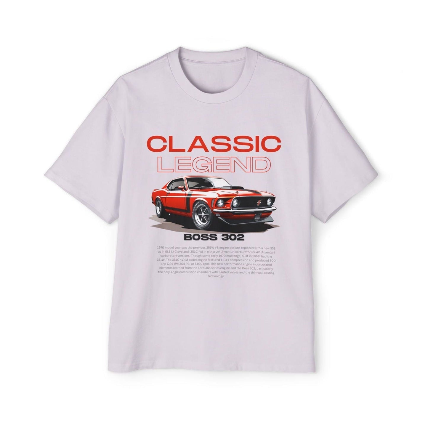 Classic Red Ford Mustang Oversized T-Shirt | Vintage Muscle Car Apparel - FMB - M001 - Petrosexuals