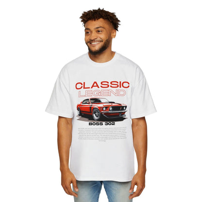 Classic Red Ford Mustang Oversized T-Shirt | Vintage Muscle Car Apparel - FMB - M001 - Petrosexuals