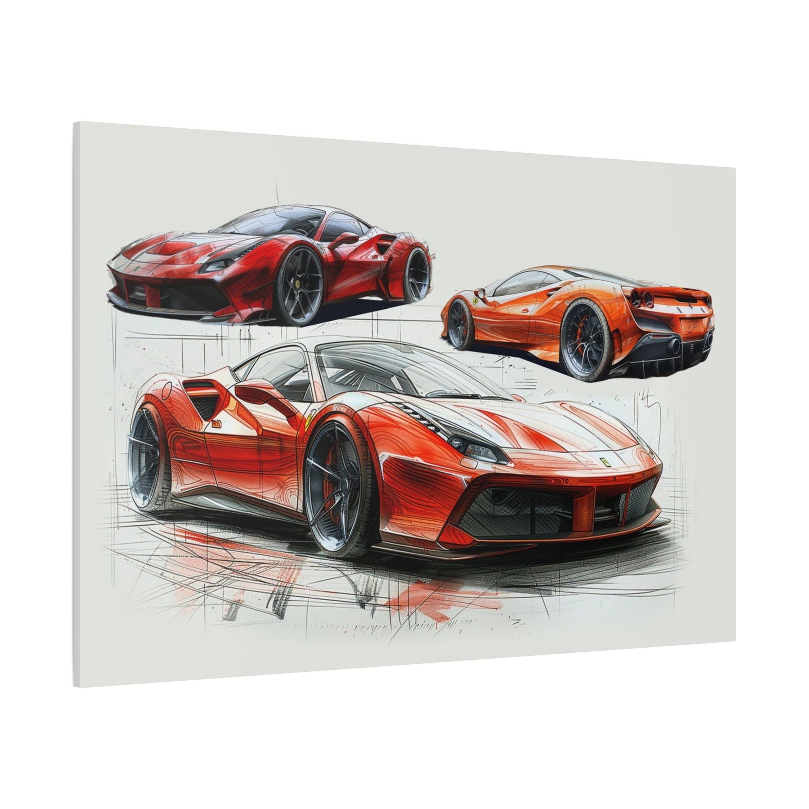 F8 Tributo Sketch Canvas | Matte Canvas - F8TMC001 - Petrosexuals