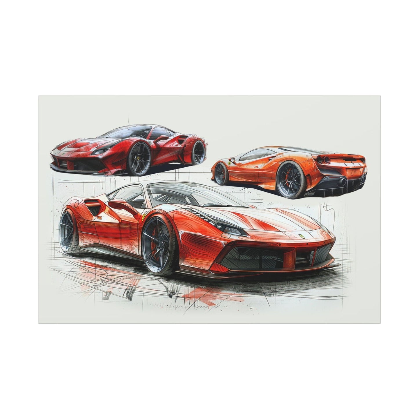 F8 Tributo Sketch Canvas | Matte Canvas - F8TMC001 - Petrosexuals