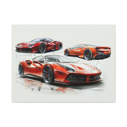 F8 Tributo Sketch Canvas | Matte Canvas - F8TMC001 - Petrosexuals