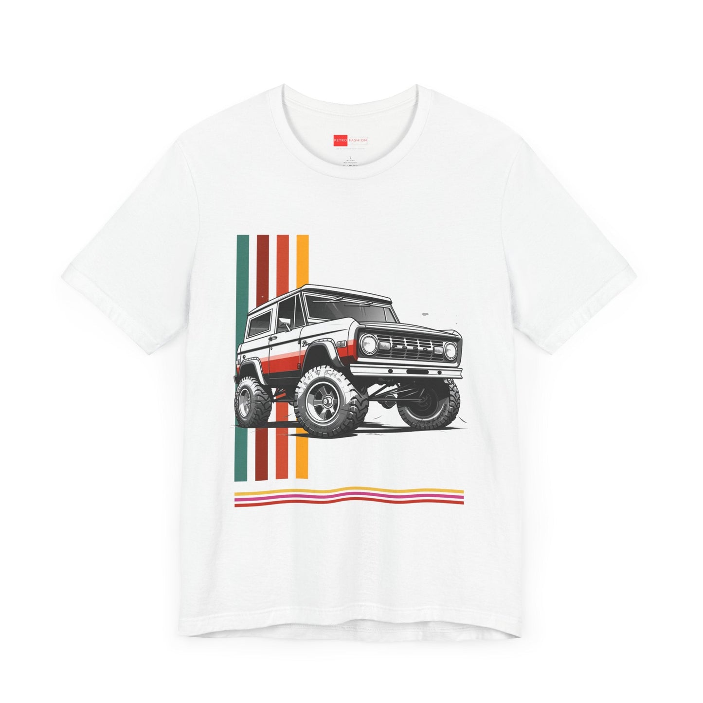 Ford Bronco Offroad T-Shirt | Retro Lines T-Shirt Graphic Design | FB - U005 - Petrosexuals