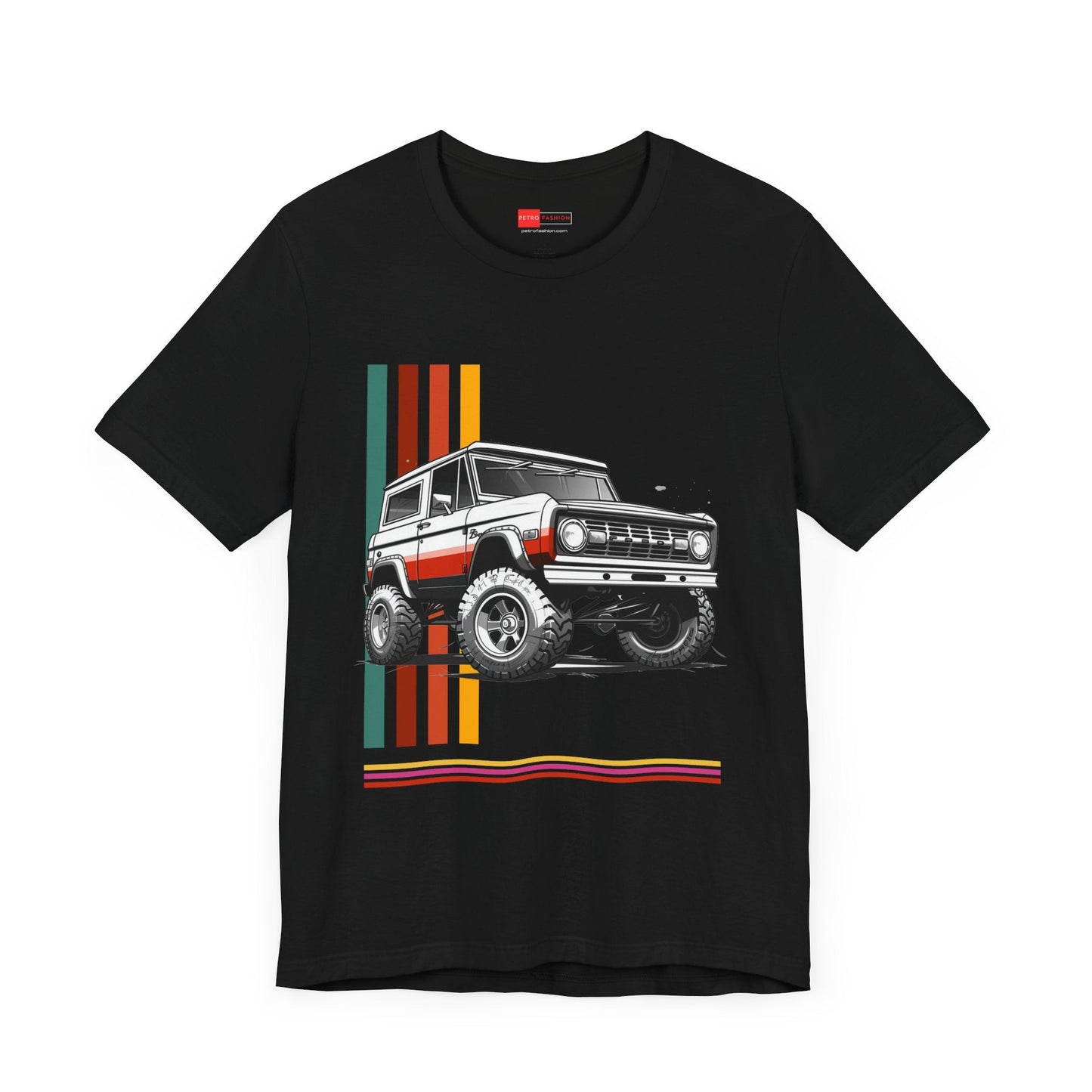 Ford Bronco Offroad T-Shirt | Retro Lines T-Shirt Graphic Design | FB - U005 - Petrosexuals