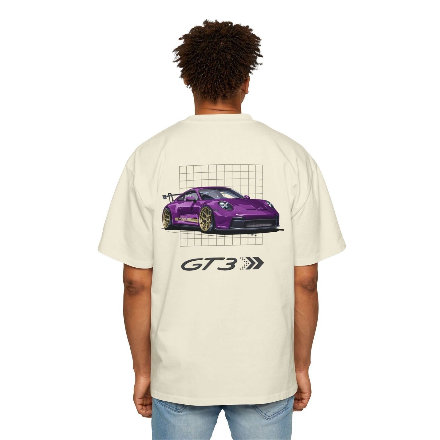 Purple 911 GT3 Oversized T-Shirt | Men’s Heavy Oversized Tee | P992GT3 - OM001 - Petrosexuals