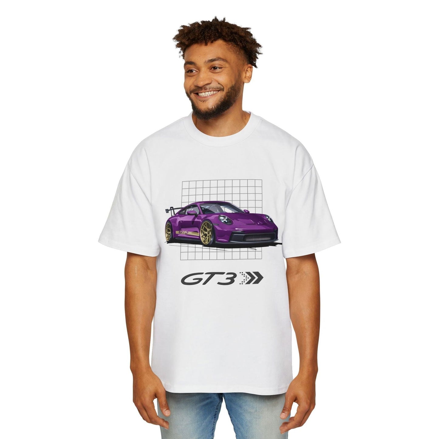 Purple 911 GT3 Oversized T-Shirt | Men’s Heavy Oversized Tee | P992GT3 - OM001 - Petrosexuals