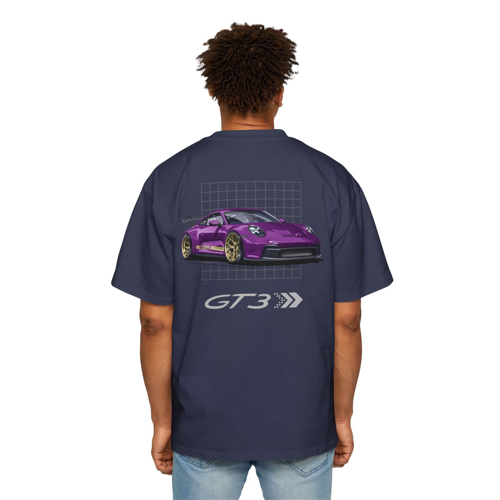 Purple 911 GT3 Oversized T-Shirt | Men’s Heavy Oversized Tee | P992GT3 - OM001 - Petrosexuals