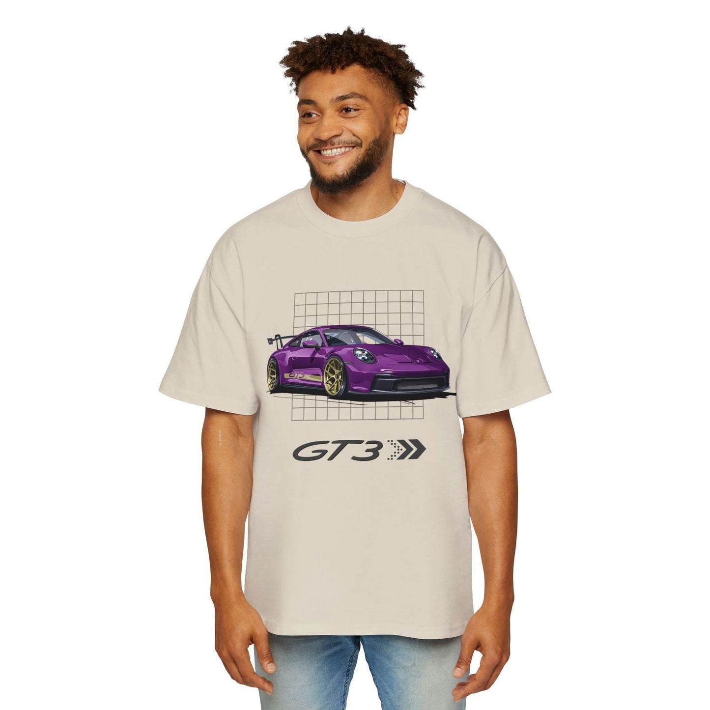 Purple 911 GT3 Oversized T-Shirt | Men’s Heavy Oversized Tee | P992GT3 - OM001 - Petrosexuals