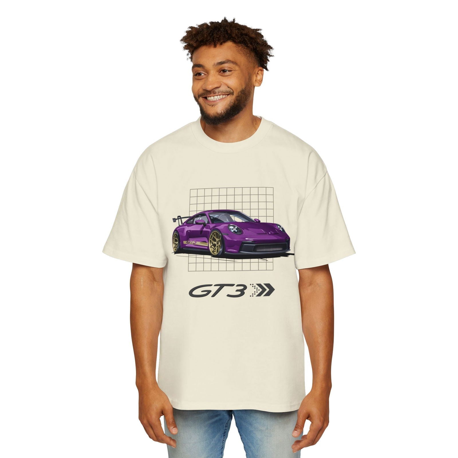 Purple 911 GT3 Oversized T-Shirt | Men’s Heavy Oversized Tee | P992GT3 - OM001 - Petrosexuals