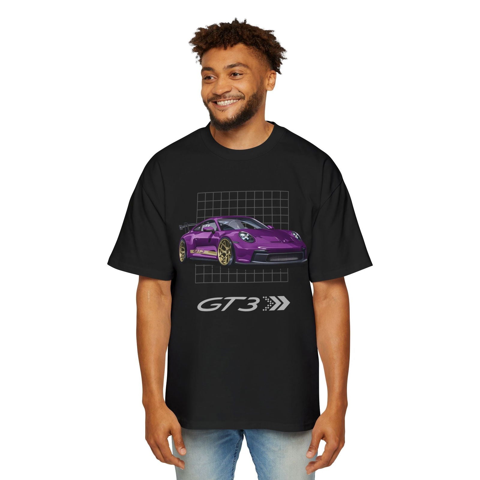 Purple 911 GT3 Oversized T-Shirt | Men’s Heavy Oversized Tee | P992GT3 - OM001 - Petrosexuals