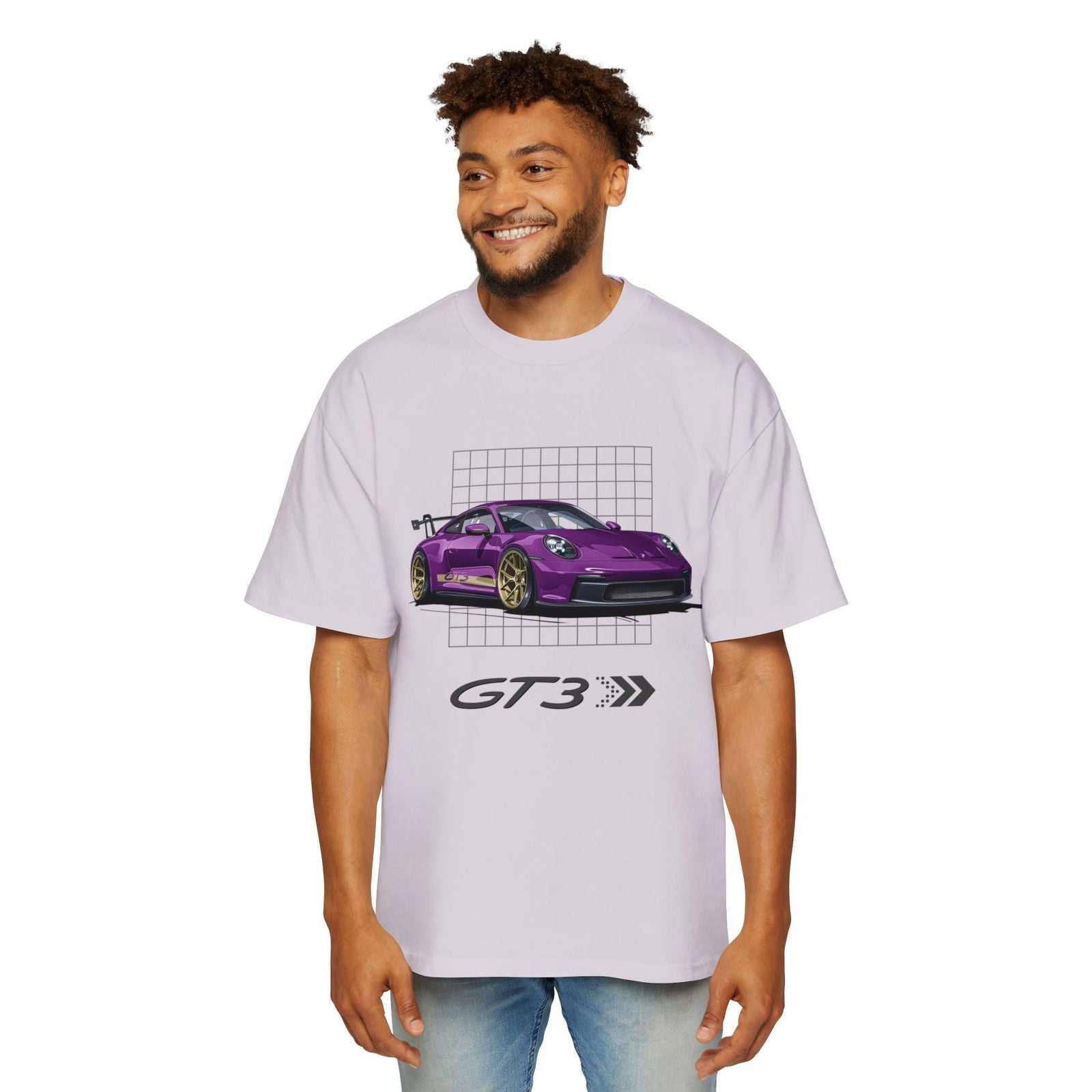 Purple 911 GT3 Oversized T-Shirt | Men’s Heavy Oversized Tee | P992GT3 - OM001 - Petrosexuals