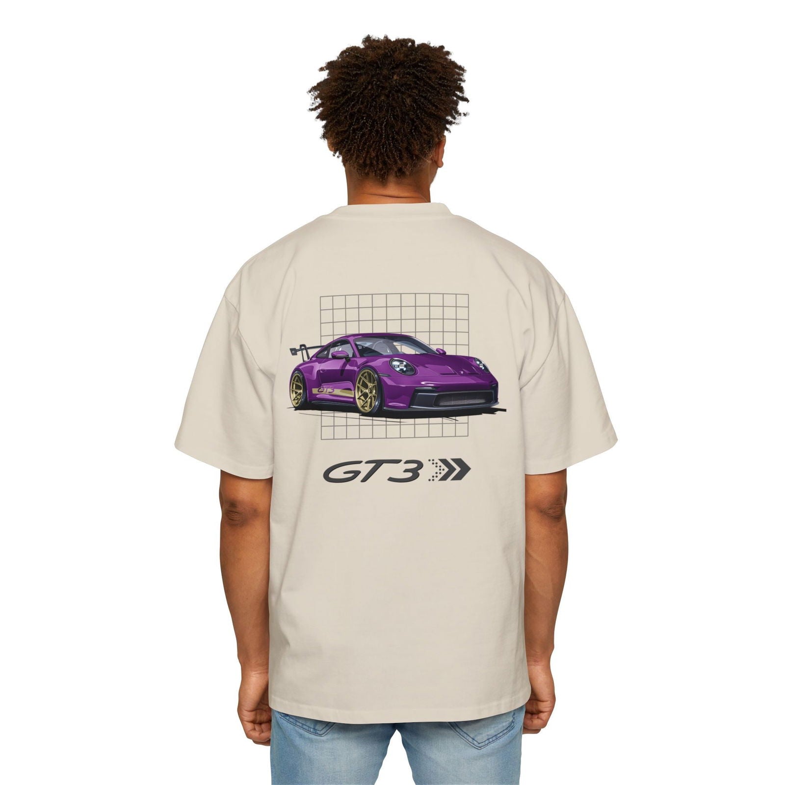 Purple 911 GT3 Oversized T-Shirt | Men’s Heavy Oversized Tee | P992GT3 - OM001 - Petrosexuals