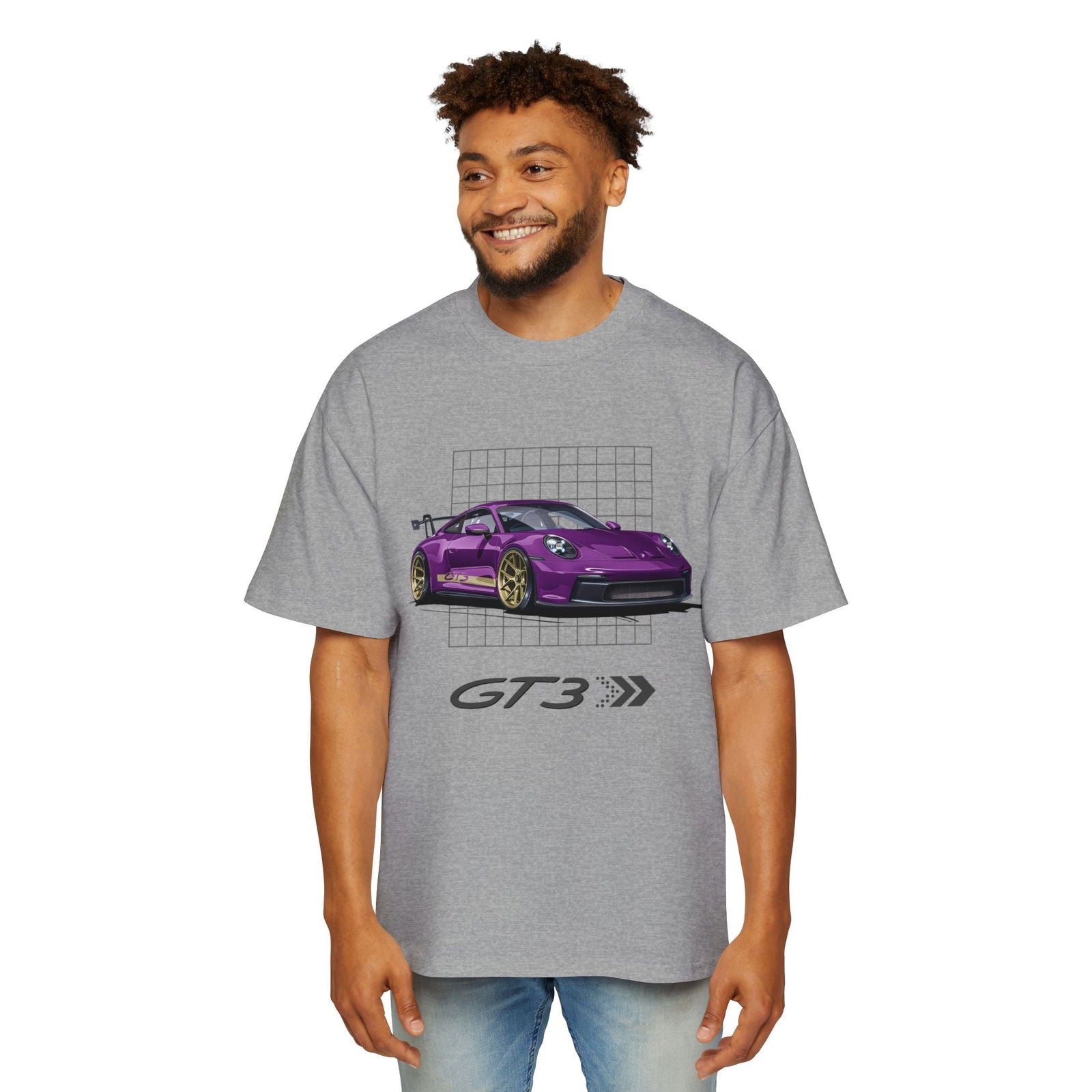 Purple 911 GT3 Oversized T-Shirt | Men’s Heavy Oversized Tee | P992GT3 - OM001 - Petrosexuals