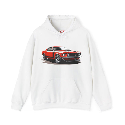 Red American Muscle Car Hoodie | Hooded Sweatshirt | FMB302 - UH001 - Petrosexuals