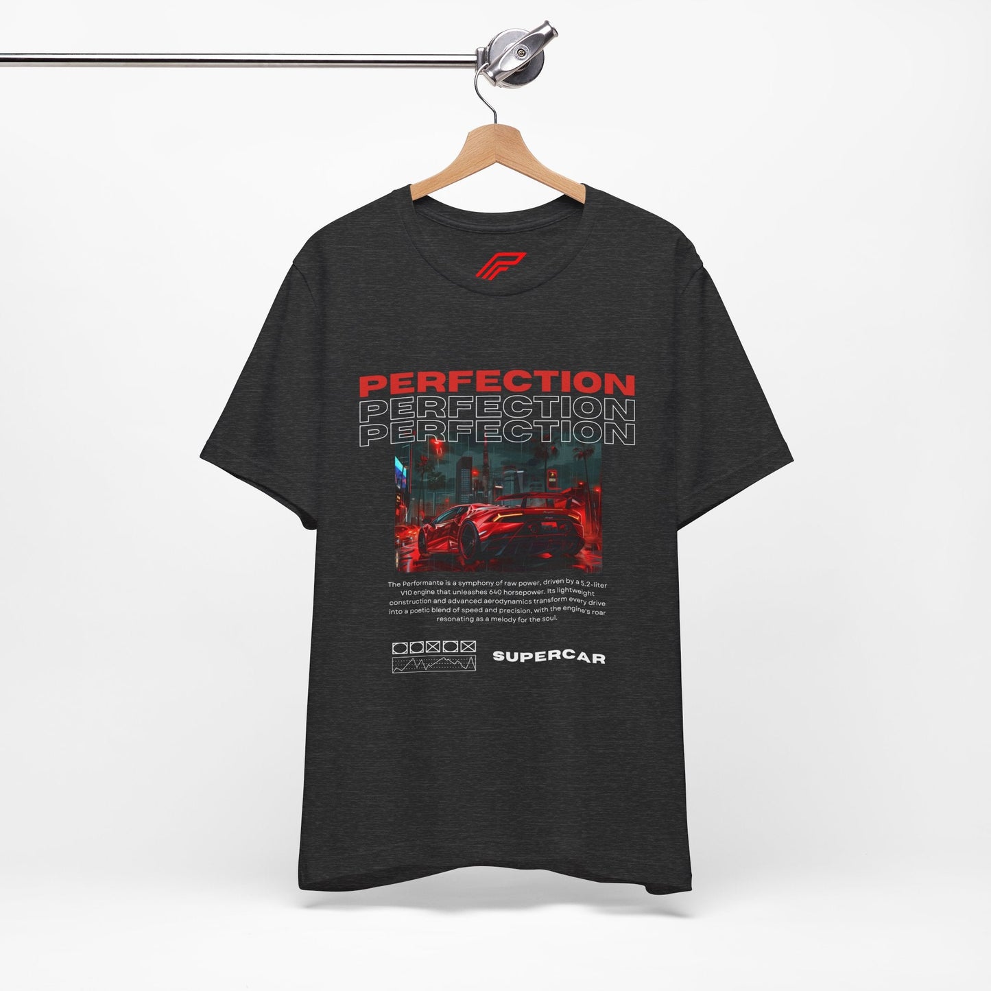 Red Lamborghini Huracan Print T-Shirt - Petrosexuals