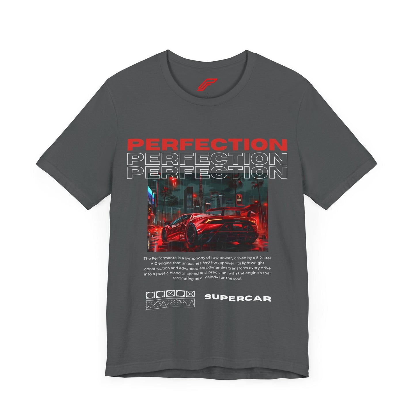 Red Lamborghini Huracan Print T-Shirt - Petrosexuals