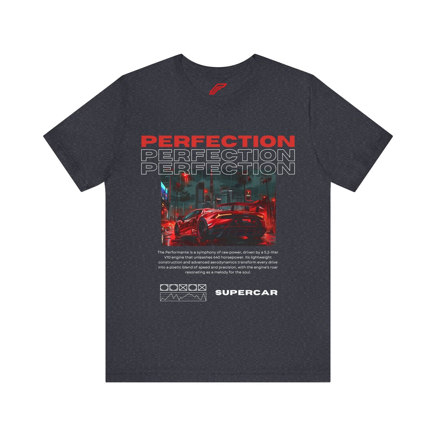 Red Lamborghini Huracan Print T-Shirt - Petrosexuals