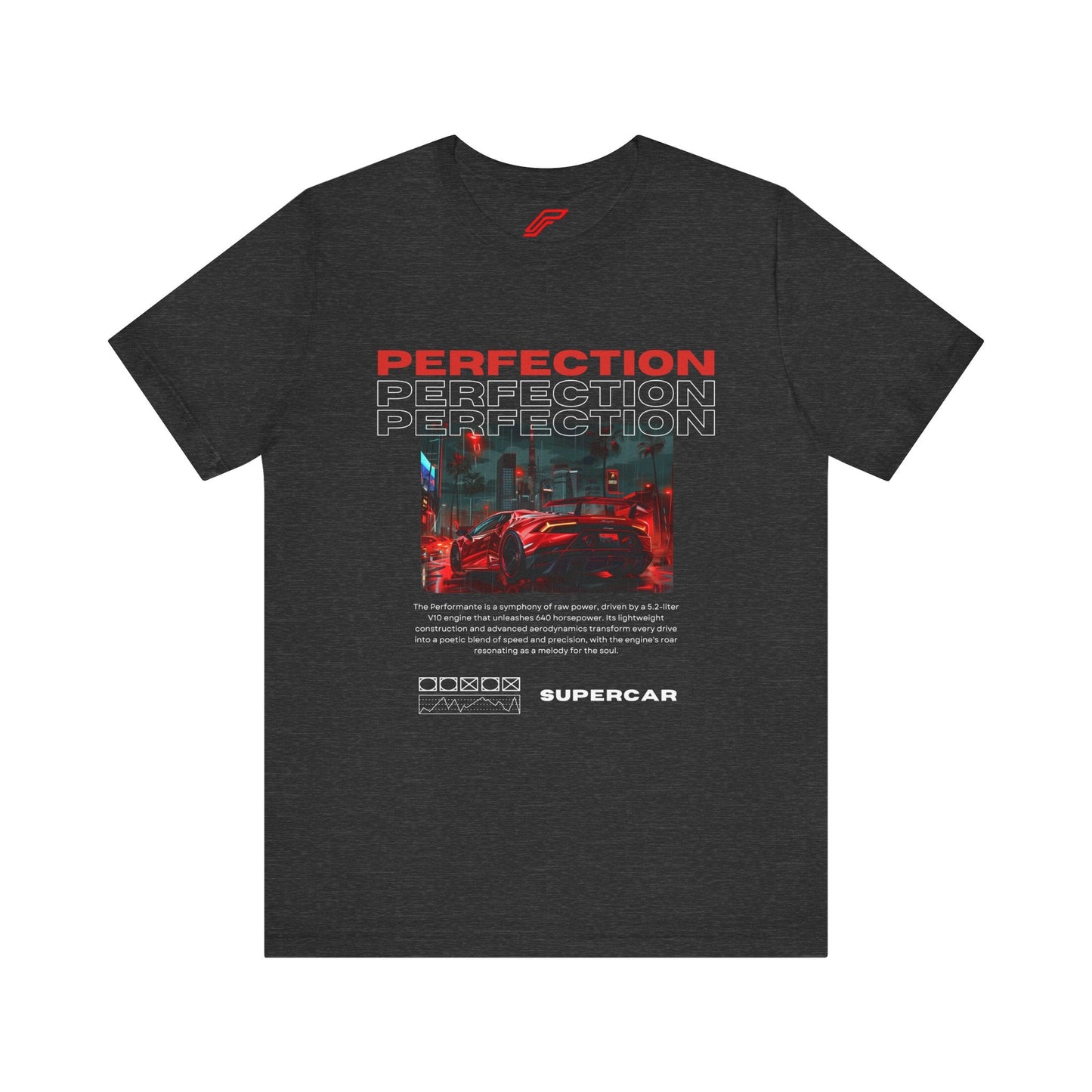 Red Lamborghini Huracan Print T-Shirt - Petrosexuals