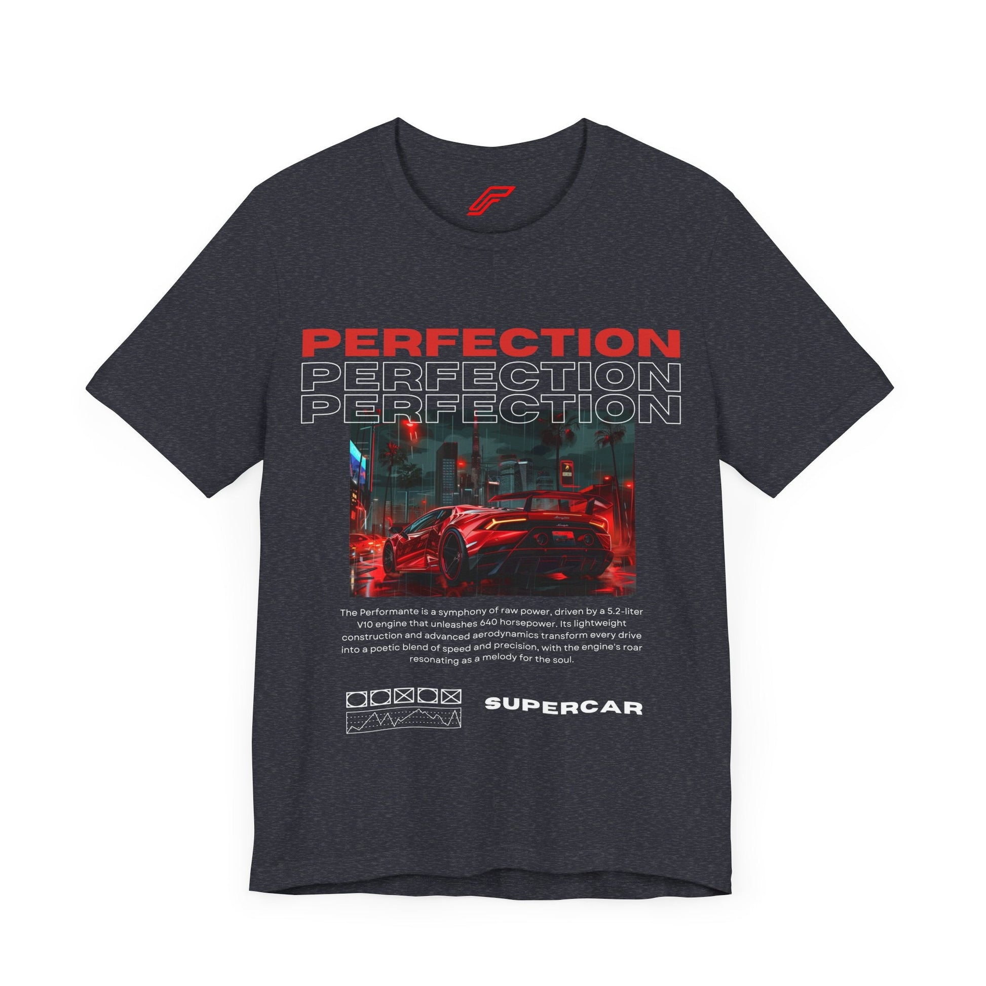 Red Lamborghini Huracan Print T-Shirt - Petrosexuals