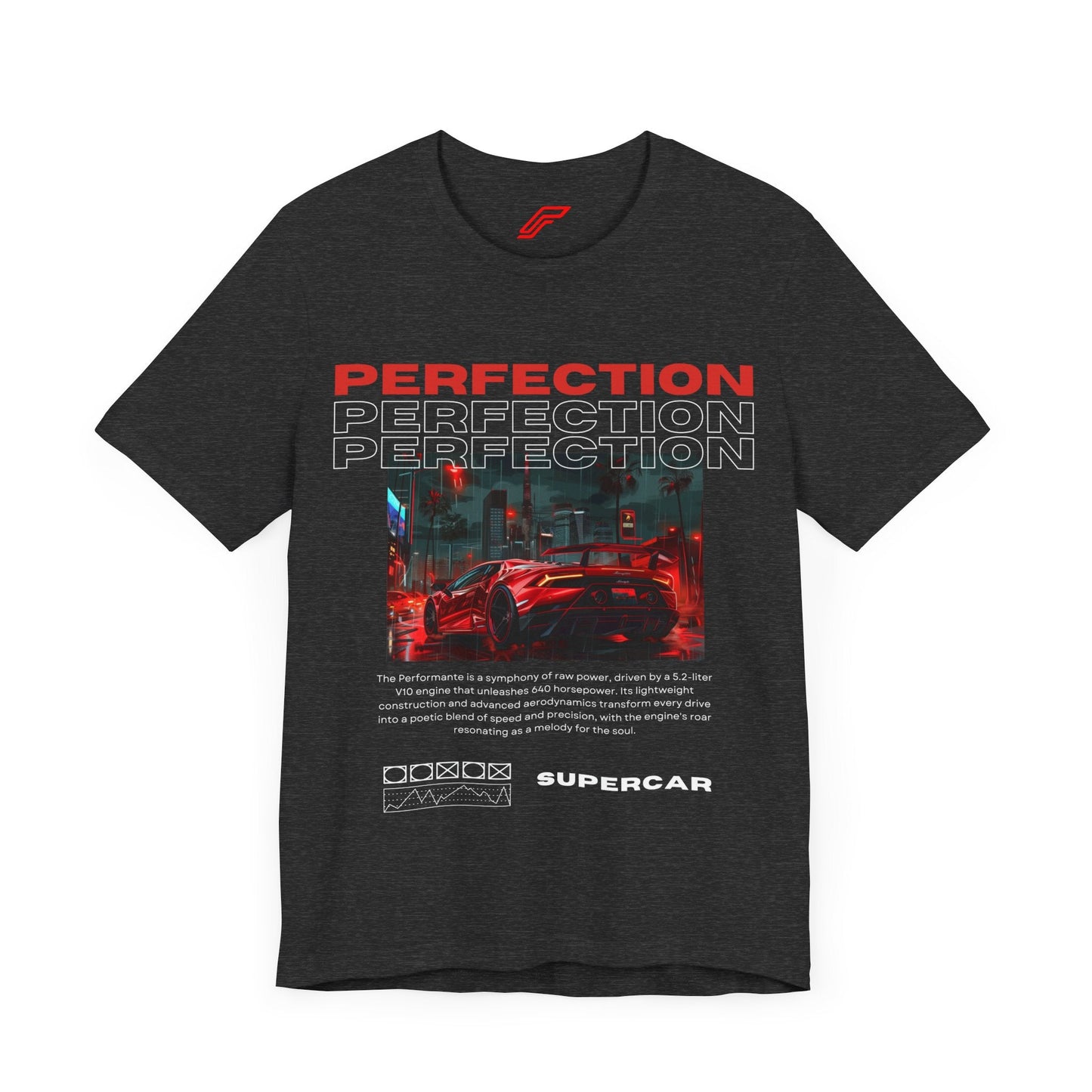 Red Lamborghini Huracan Print T-Shirt - Petrosexuals
