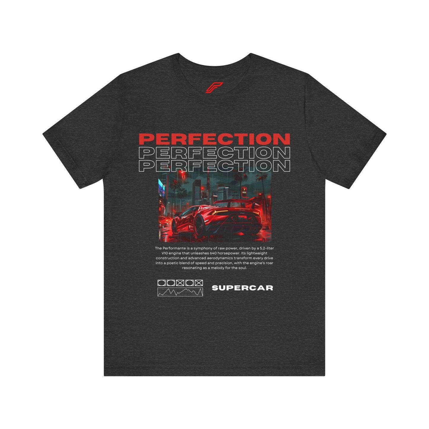 Red Lamborghini Huracan Print T-Shirt - Petrosexuals