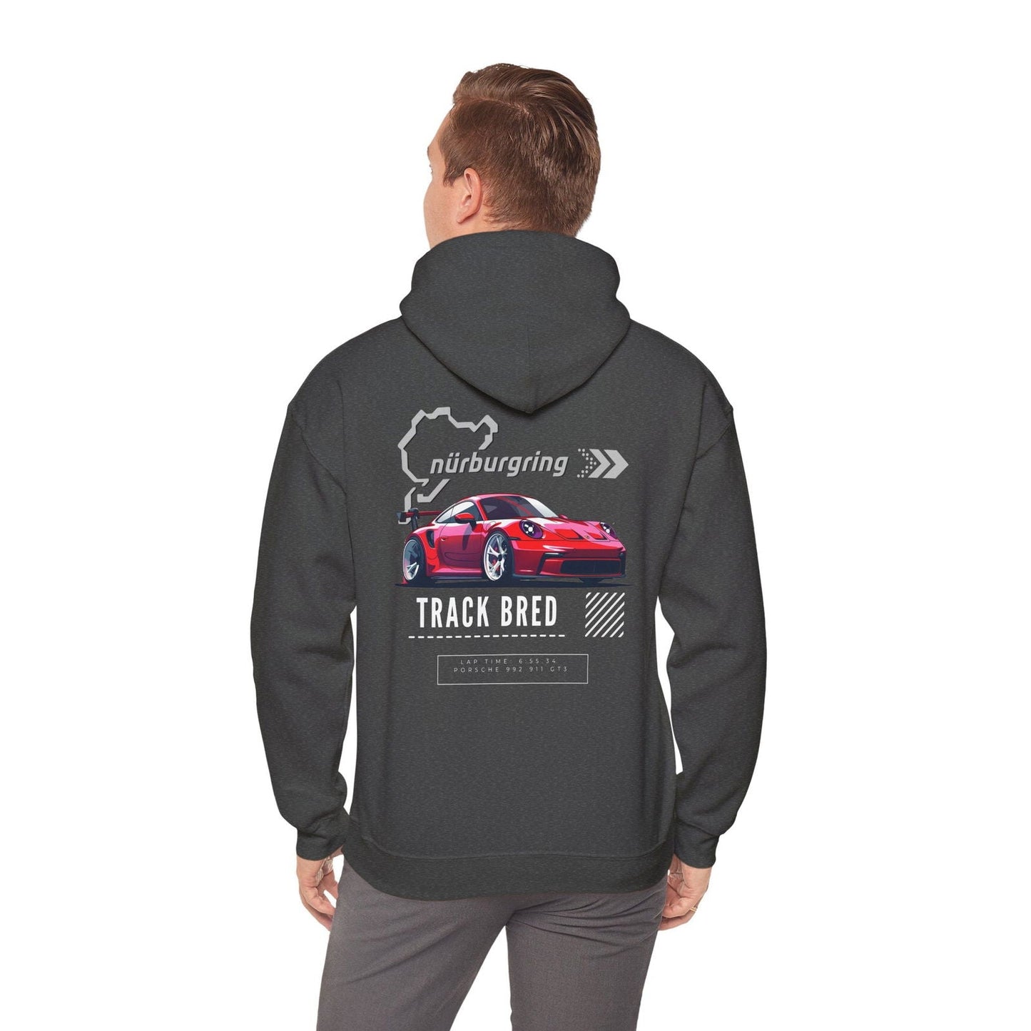 Red Porsche 992 911 GT3 RS with Nürburgring Track Hoodie | P992GT3 - UH008 - Petrosexuals