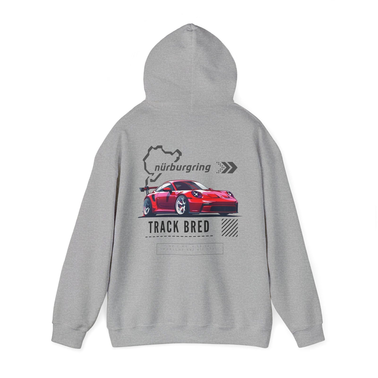 Red Porsche 992 911 GT3 RS with Nürburgring Track Hoodie | P992GT3 - UH008 - Petrosexuals