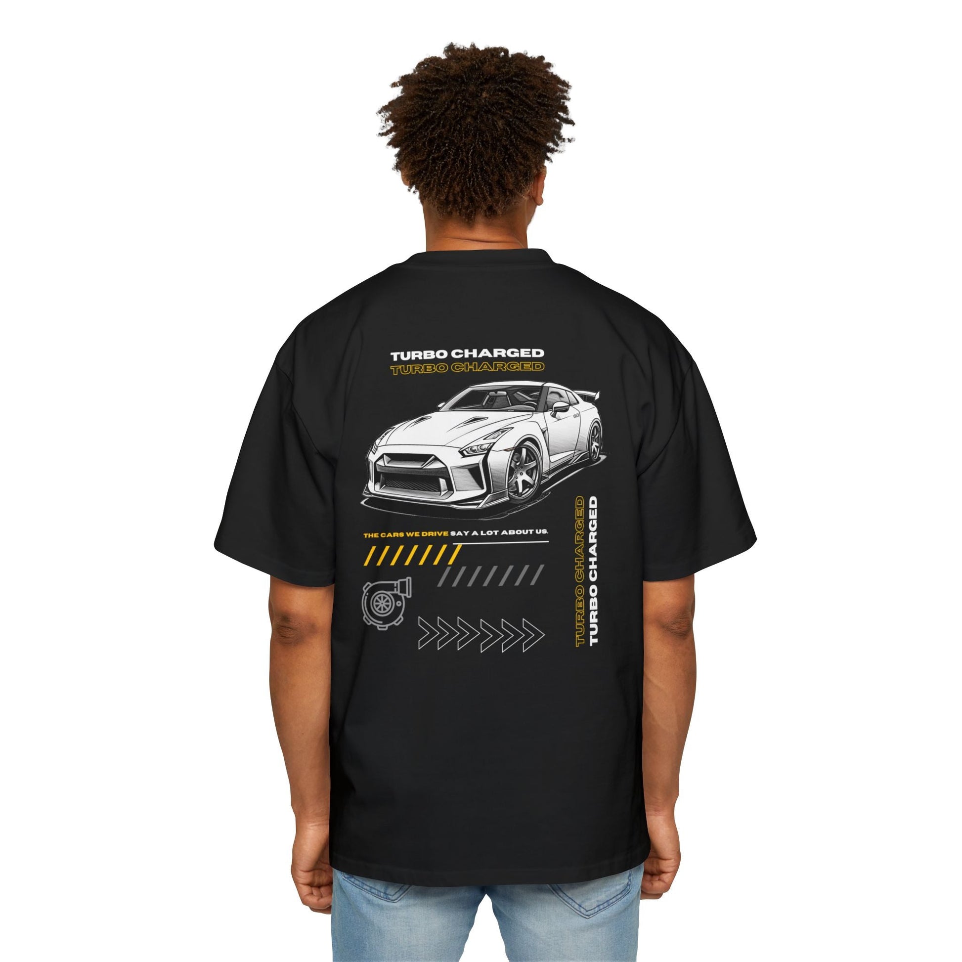 Turbo Charged Nissan GT - R R35 Men's Oversized T-Shirt | NGTR35 - OM003 - Petrosexuals