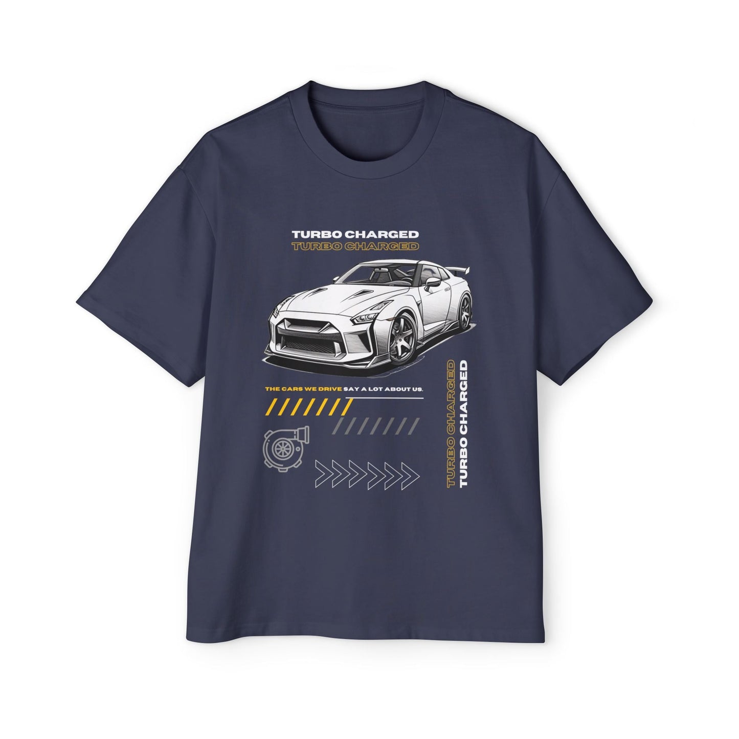 Turbo Charged Nissan GT - R R35 Men's Oversized T-Shirt | NGTR35 - OM003 - Petrosexuals