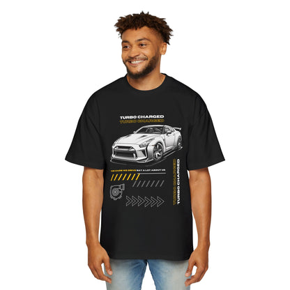 Turbo Charged Nissan GT - R R35 Men's Oversized T-Shirt | NGTR35 - OM003 - Petrosexuals