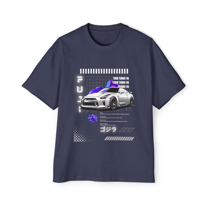 White Nissan GT - R R35 Oversized T-Shirt | NGTR35 - OM002 - Petrosexuals