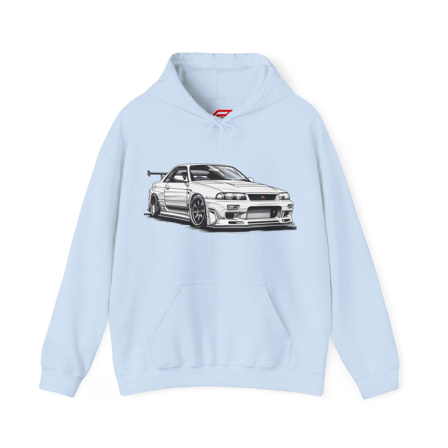 White Nissan R34 GTR 5 Unisex Hoodie | NGTR34 - UH002 - Petrosexuals